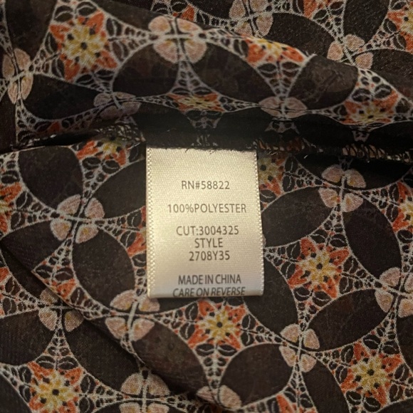 NWT Max Studio High Collar Lace Sleeve Blouse - Picture 7 of 7